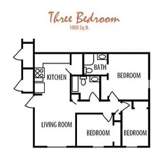 Floor plan Three Bedroom