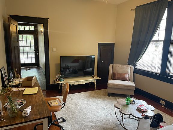 Front hall and living room