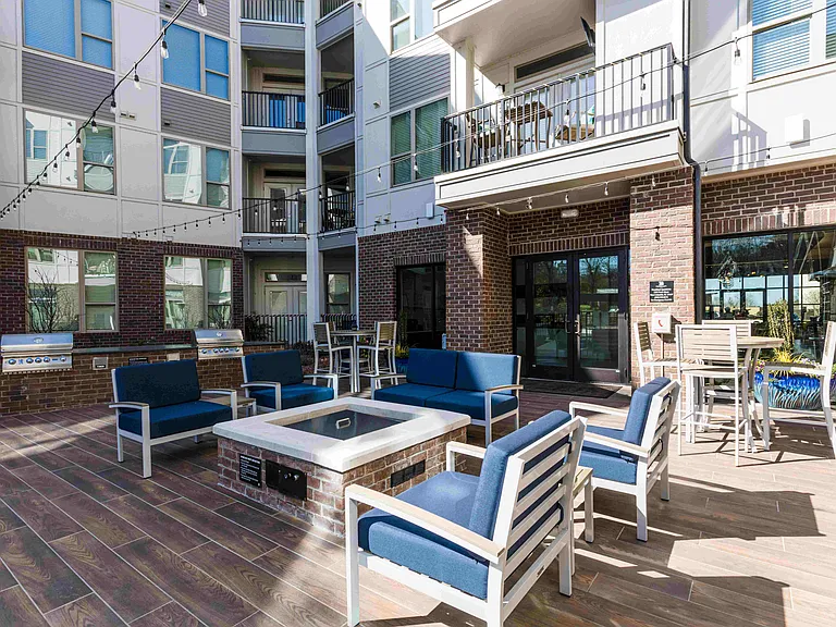 Poolside Firepit and Outdoor Grilling and Dining