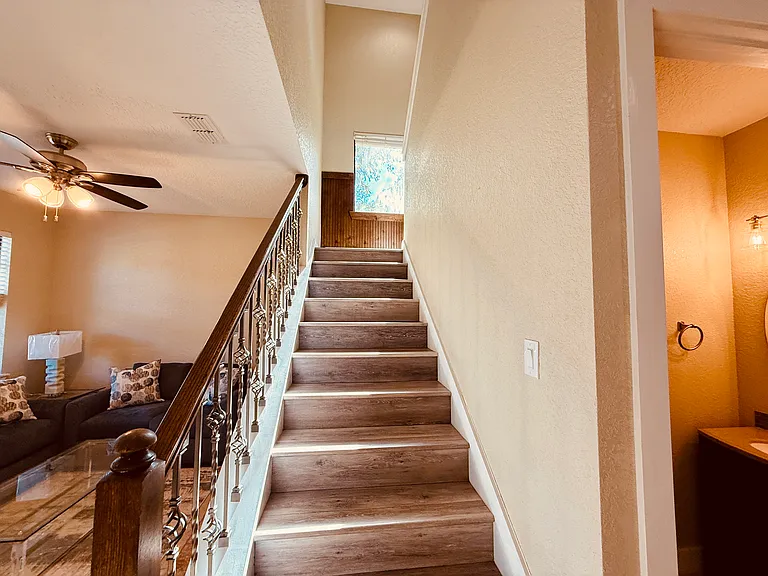 Laminate Flooring throughout second floor and Stairs