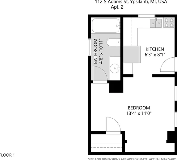 Studio, 350 sqft, $1,035 — Photo 2