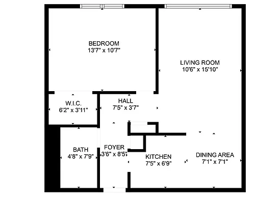 Floor plan One Bedroom