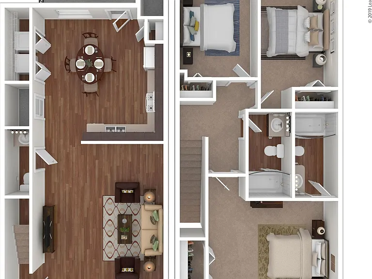 Iris: Beds - 3: Baths - 2.5: SqFt Range - 1214 to 1214
