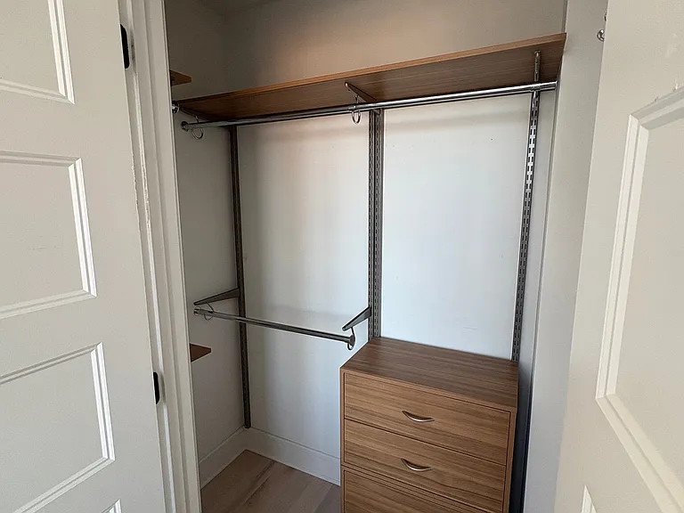 One of the closets in the main bedroom