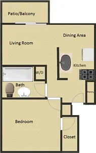 Floor plan 1X1