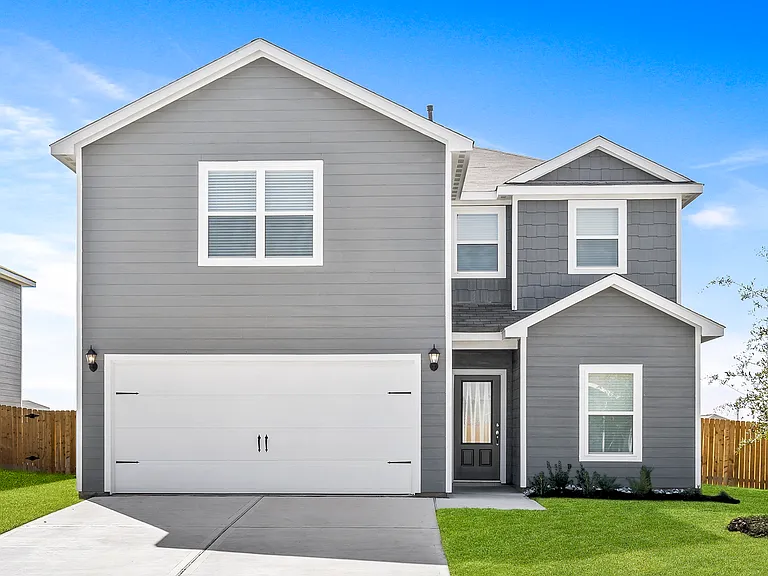 The Driftwood is a two-story siding home.