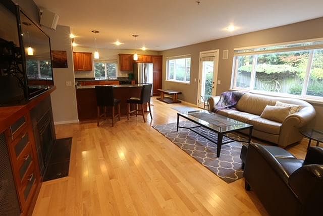 Fully-furnished with big-screen TV and new hardwoods.