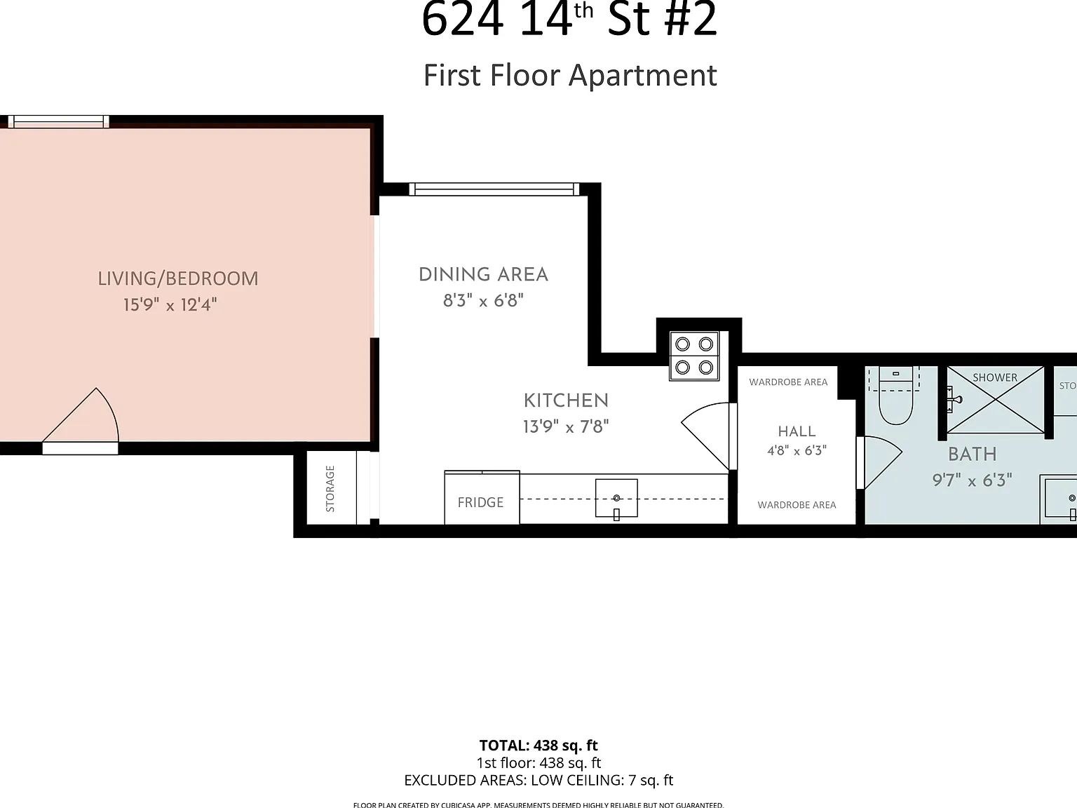 Studio, 410 sqft, $1,295 — Photo 3
