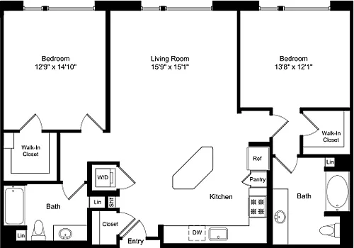 Floor plan Two Bed B4
