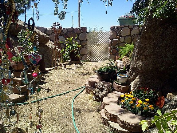 stone wall, lower garden