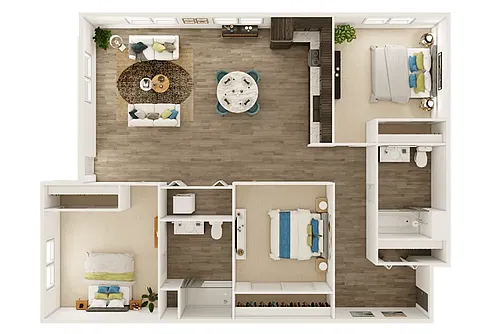Floor plan 3 Bedroom A