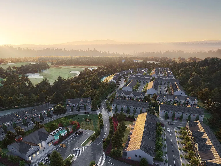Aerial shot of the community.