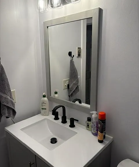 Remodeled Bathroom with full tub and shower.