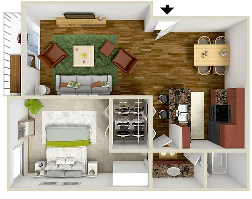 Floor plan 1 Bed