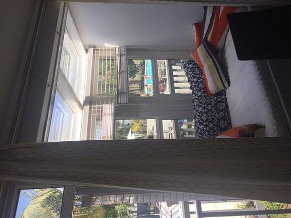 window seat overlooking the pool and spa with extra storage