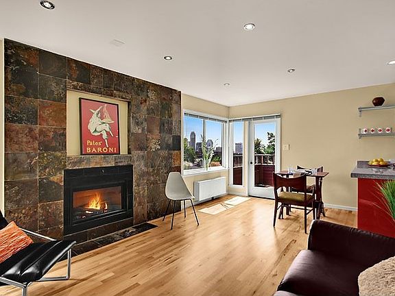 Living/Dining w/Fireplace