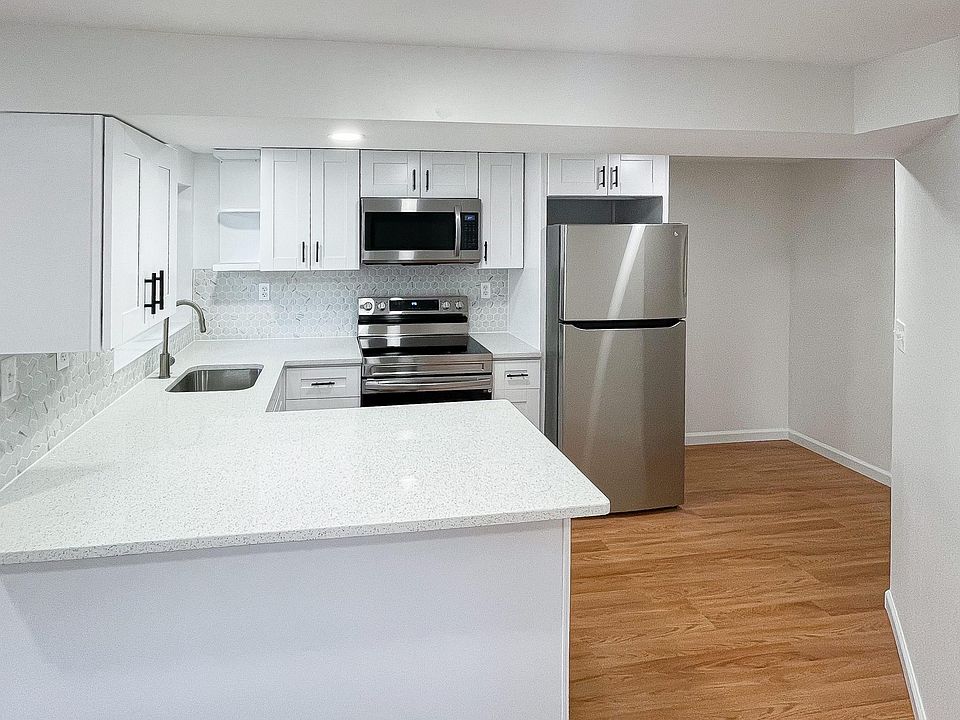 Newly renovated kitchen with new stainless steel appliances.