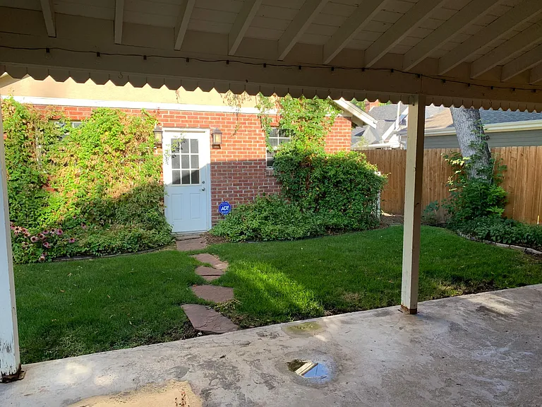 Large covered back patio