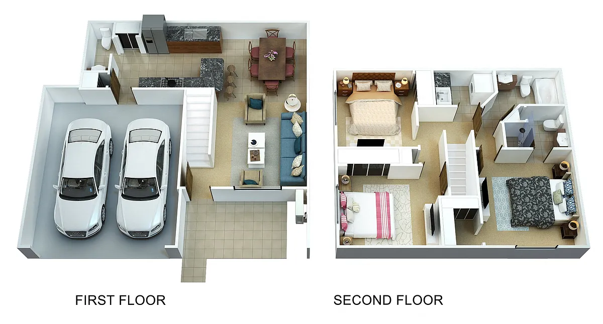 Floor plan 3 Bedrooms 2.5 Bathrooms
