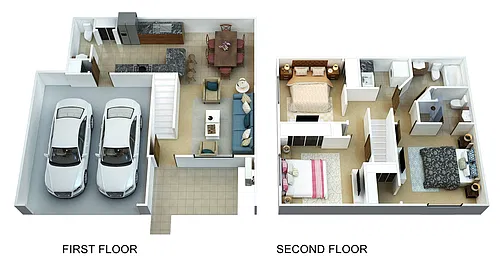 Floor plan 3 Bedrooms 2.5 Bathrooms