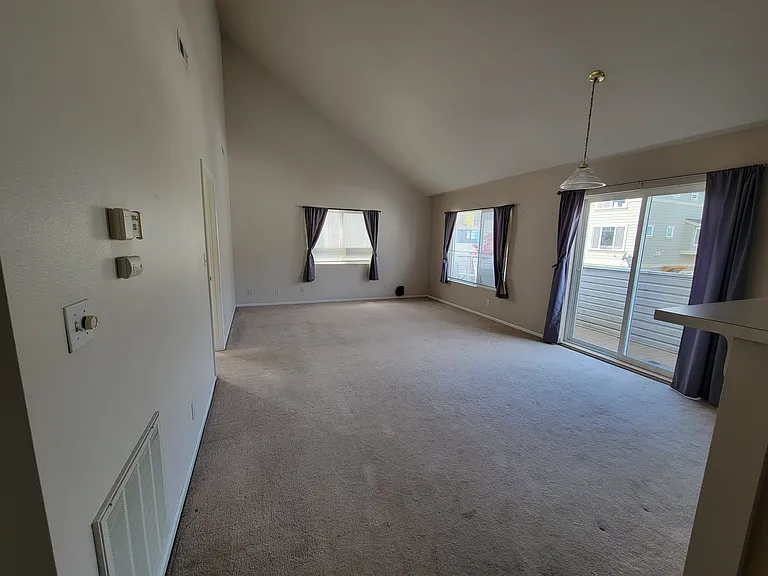 Living space with high ceiling