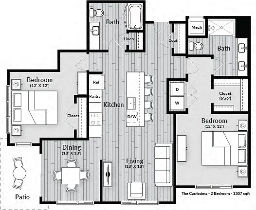 Floor plan The Carrissima (w/den)