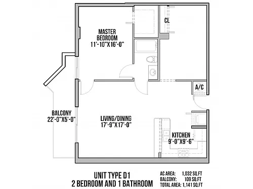 Floor plan D1