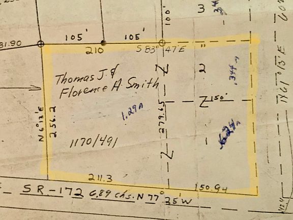 Three plots = @ 2.25 acres.