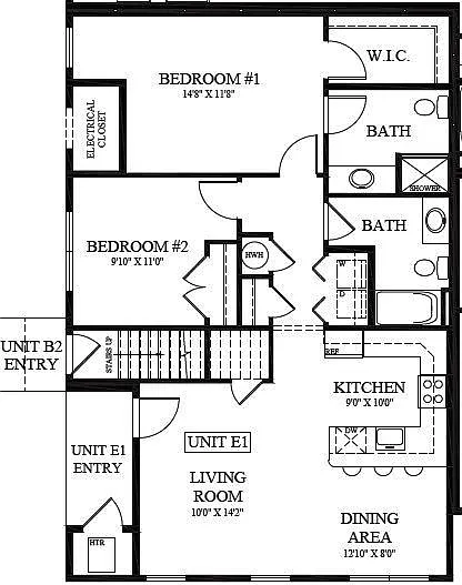 Floor plan Model E1