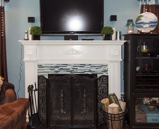 And wood burning fireplace