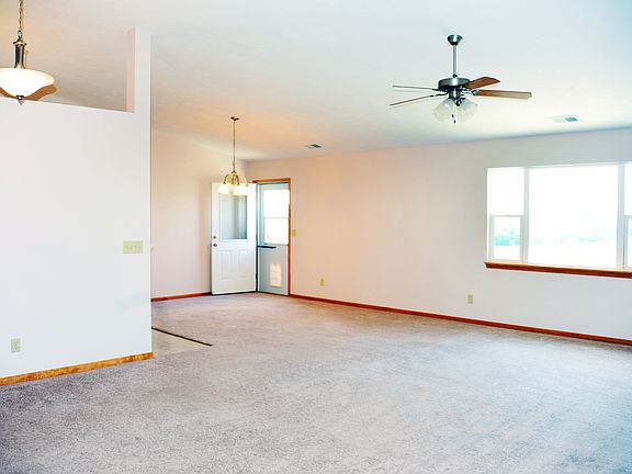 Living, dining: bright, open