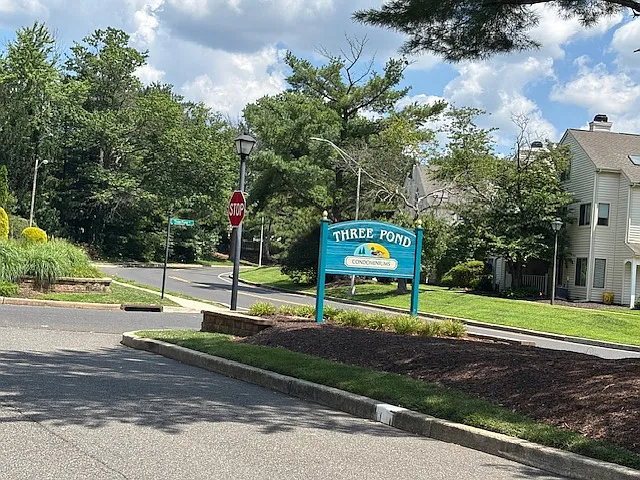 Entrance to Three Pond Condominiums
