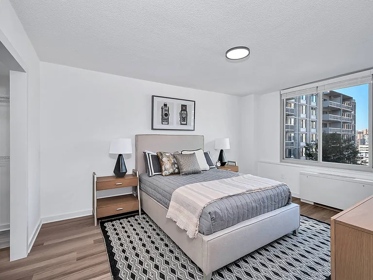 Spacious bedrooms with large windows for natural light