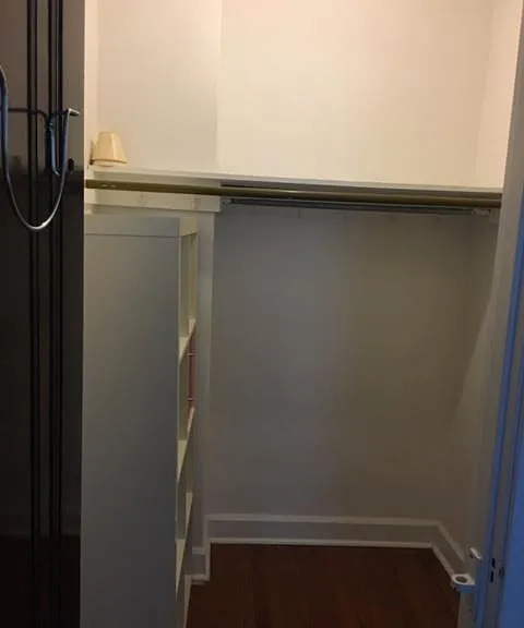Huge lighted walk-in closet in the living room area. Can be double hung