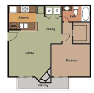 Floor plan A2 Oak