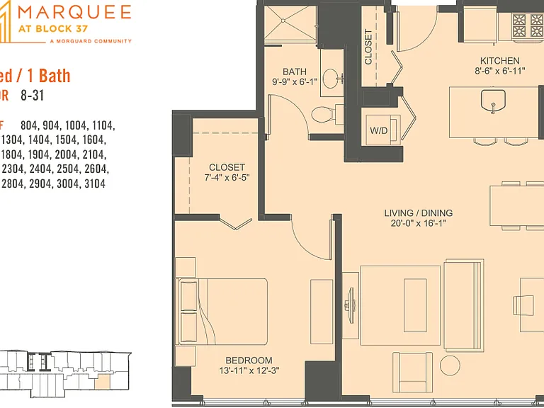 1 Bedroom x 04 1 Bedroom x 04