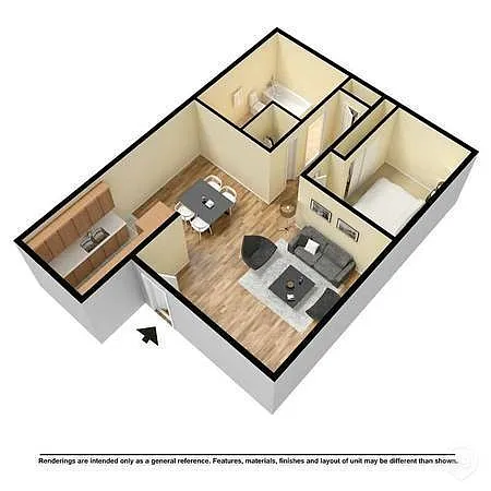 Floor plan 1 Bedroom