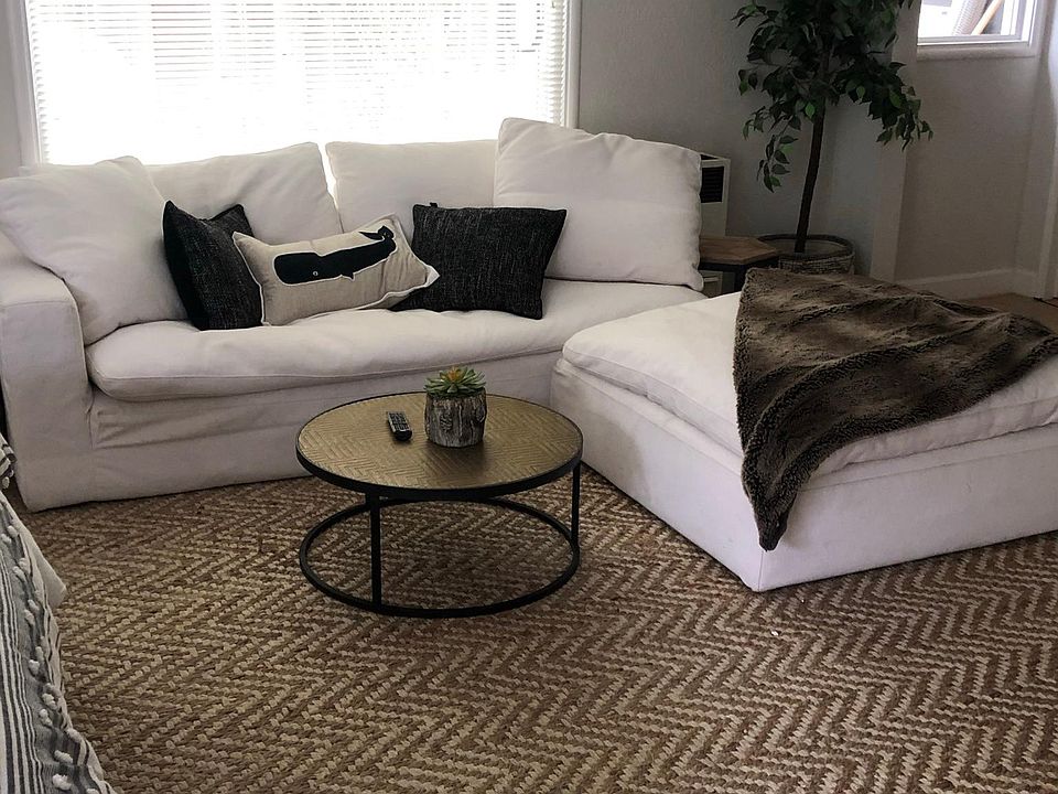 Comfy living area with RH Cloud Sofa