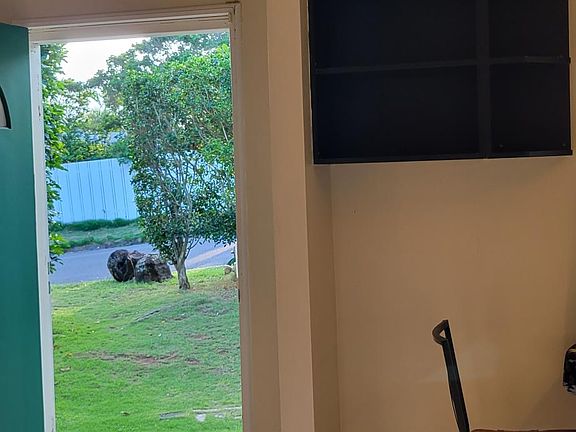View out the front door