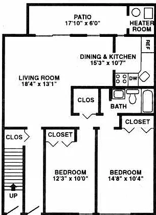 Floor plan 2 Bedroom 1st Floor