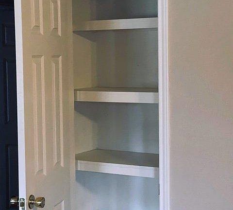 Storage closet in main living area.