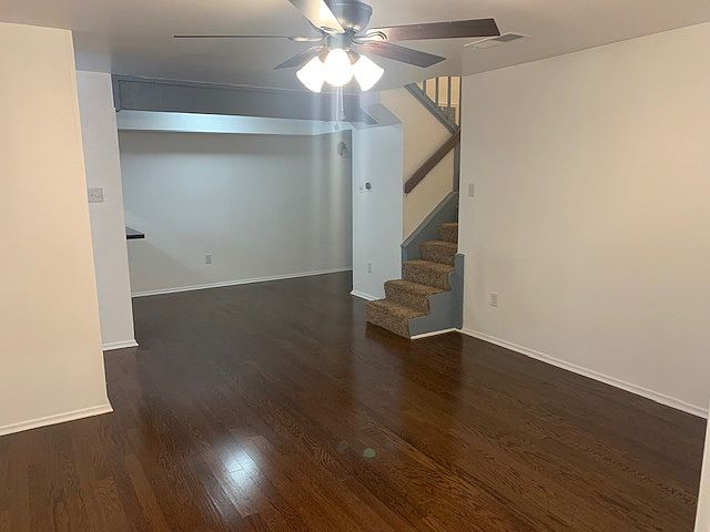 View from the living room to the dining room