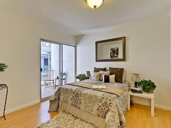 Downstairs bedroom with access to deck