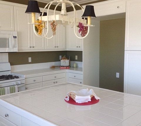 Gourmet Kitchen with Tile Counter tops and custom cabinetry