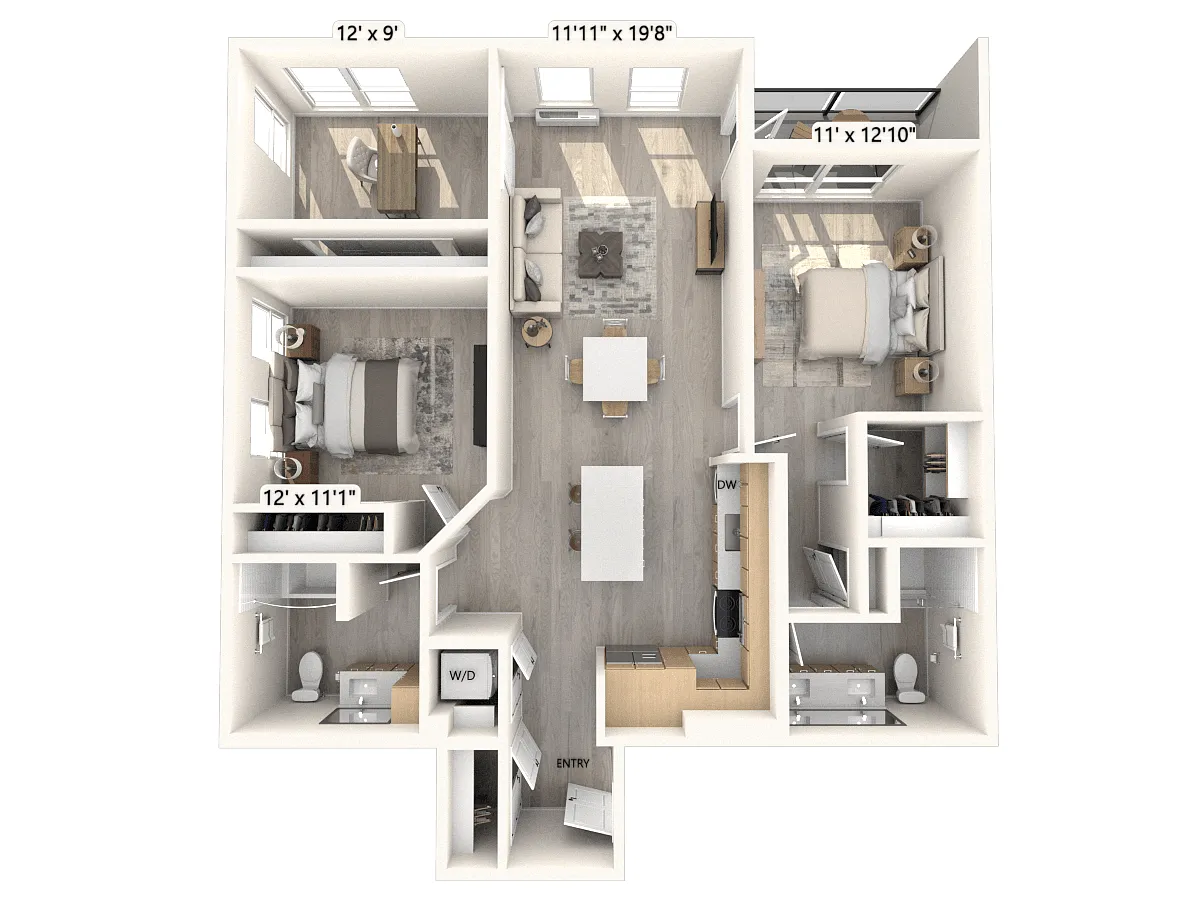 Floor plan B3D-1