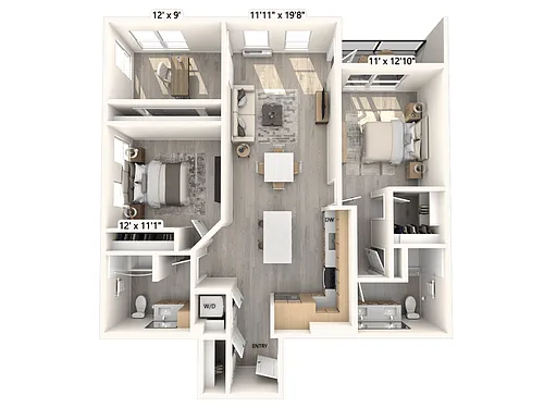 Floor plan B3D-1