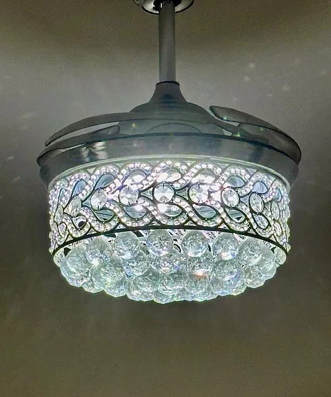 Designer Fandilier in Master Bedroom - Fan/light - fan stays detracted when it is not desired