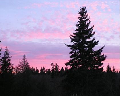 Sunset from deck