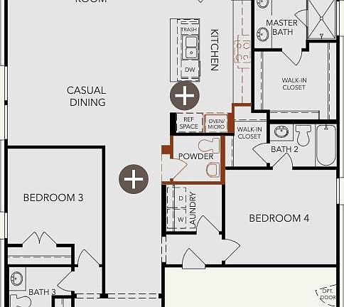 Floor Plan - 4 Bed/3.5 Bath