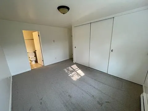 Main bedroom w/ walk-in bathroom